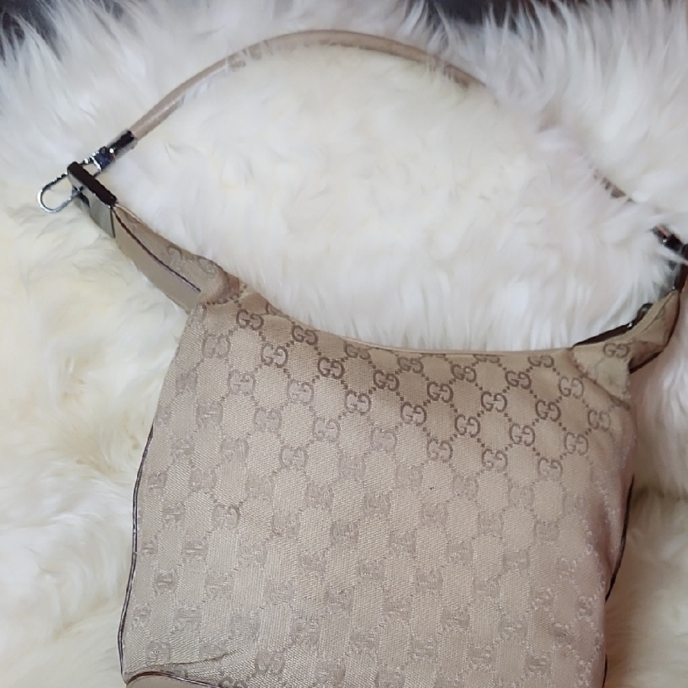 Gucci Beige Monogram Shoulder Bag